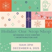 Holiday one stop shop ad with date and time