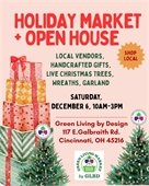 holiday market ad with date and time