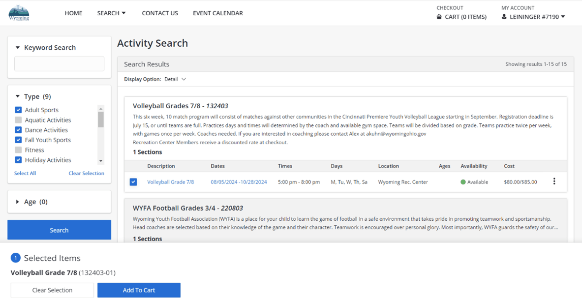 Online Registration pt. 2